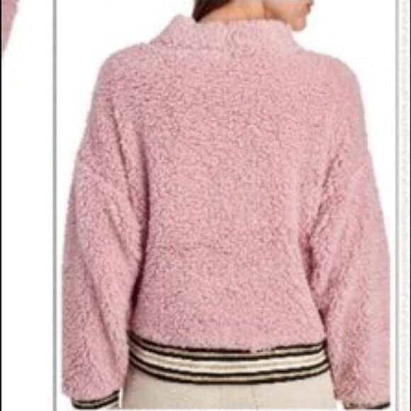 Nanette Lapore pink teddy soft sweatshirt - Picture 2 of 10